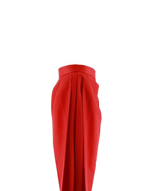 卒業式袴単品レンタル[刺繍]鮮やかな赤色に花の刺繍[身長148-152cm]No.843